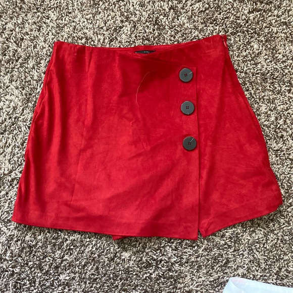 Zara Pants - Red Short Skort from Zara